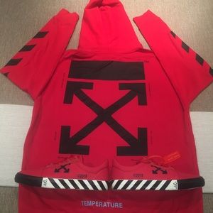 OFF-WHITE Vulcanised Low Top ‘Red’ 2018 release